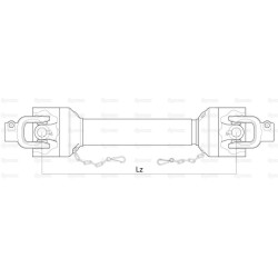 Sparex Transmisión Toma de Fuerza - Longitud (Lz): 1010mm, 1 3/8'' x 6 Estrías Enganche Rápido hasta 1 3/8'' x 6 Estrías Enganch