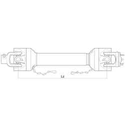 Sparex Transmisión Toma de Fuerza - Longitud (Lz): 1010mm, 1 3/8'' x 6 Estrías Enganche Rápido hasta 6 estrias fusible de tornil