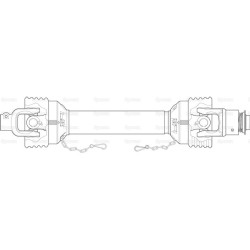 Sparex Transmisión Toma de Fuerza - Longitud (Lz): 1050mm, 1 3/8'' x 6 Estrías Enganche Rápido hasta 1 3/8'' x 6 Estrías Rueda L