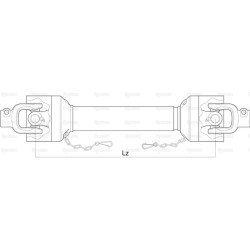 Sparex Transmisión Toma de Fuerza - Longitud (Lz): 1200mm, 1 3/8'' x 6 Estrías Enganche Rápido hasta 1 3/8'' x 6 Estrías Enganch