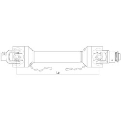 Sparex Transmisión Toma de Fuerza - Longitud (Lz): 880mm, 1 3/8'' x 6 Estrías Enganche Rápido hasta 1 3/8'' x 6 Estrías Rueda Li