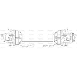 Weasler Transmisión Toma de Fuerza - Longitud (Lz): 1010mm, 1 3/8'' x 6 Estrías Enganche Rápido hasta 6 estrias fusible de torni