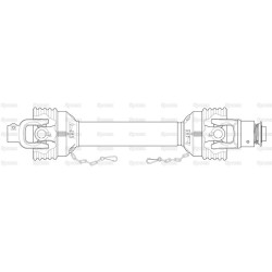 Weasler Transmisión Toma de Fuerza - Longitud (Lz): 1210mm, 1 3/8'' x 6 Estrías Enganche Rápido hasta 1 3/8'' x 6 Estrías Rueda 