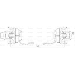 Weasler Transmisión Toma de Fuerza - Longitud (Lz): 1510mm, 1 3/8'' x 6 Estrías Enganche Rápido hasta 1 3/8'' x 6 Estrías Enganc