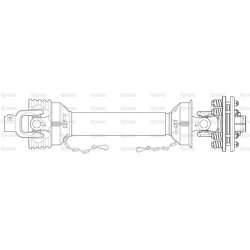 Weasler Transmisión Toma de Fuerza - Longitud (Lz): 1510mm, 1 3/8'' x 6 Estrías Enganche Rápido hasta 6 estrias disco de friccio