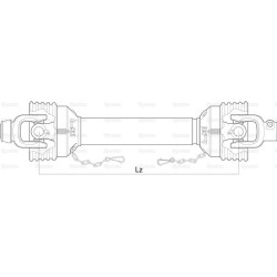 Weasler Transmisión Toma de Fuerza - Longitud (Lz): 610mm, 1 3/8'' x 6 Estrías Enganche Rápido hasta 1 3/8'' x 6 Estrías Enganch